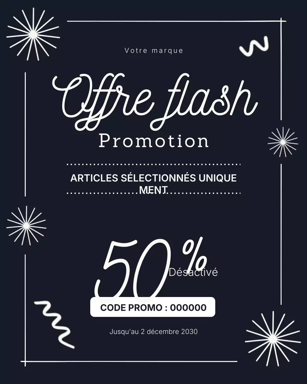 Promotion Black Modern Sale sur Instagram