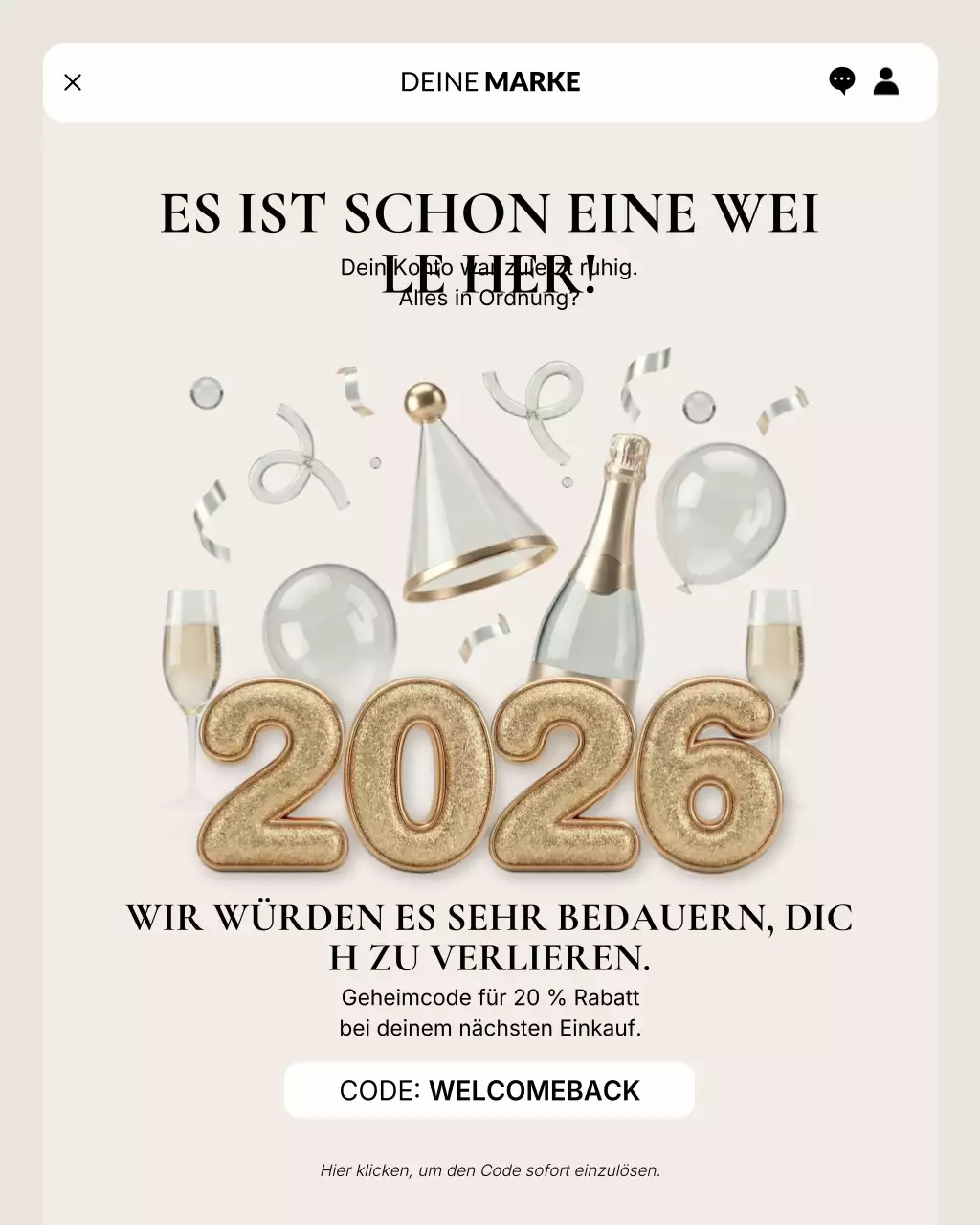 Gold Modern Elegant Rabattaktion