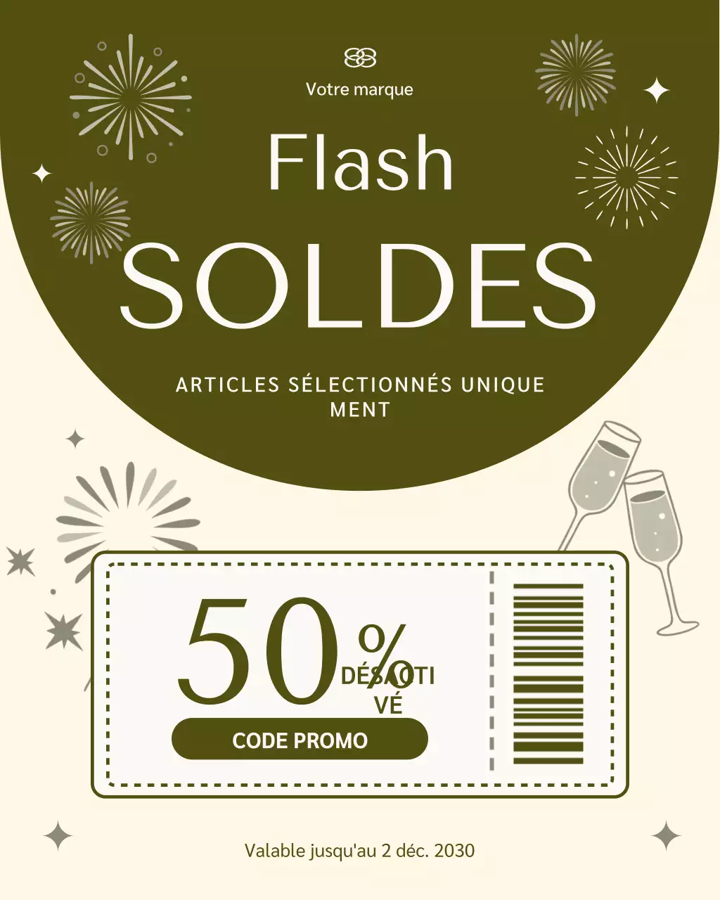 Publication Instagram de la promotion Olive Modern Sale