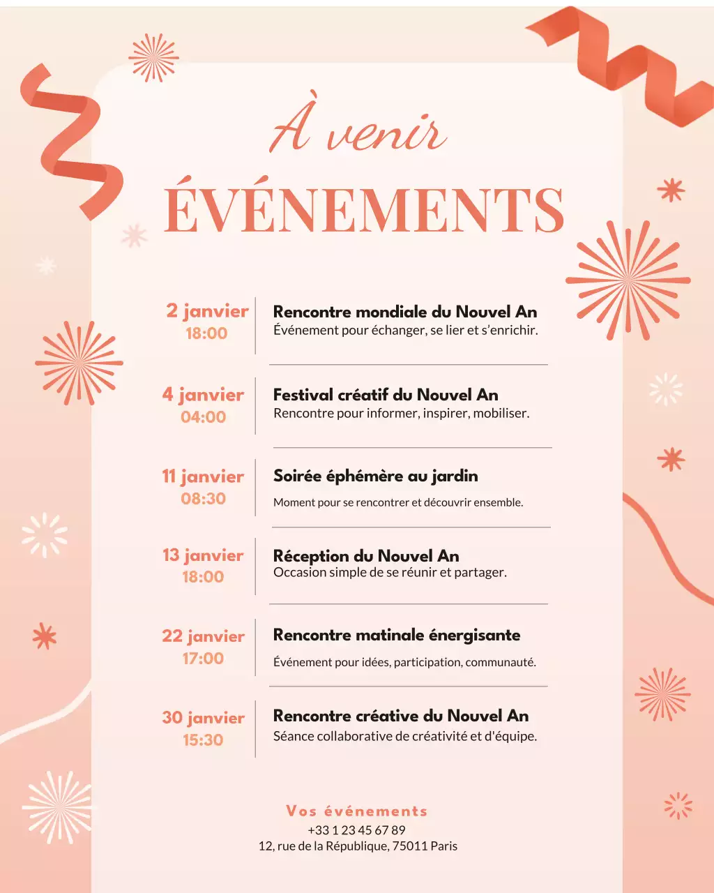 Annonce de l'événement Coral Modern sur Instagram