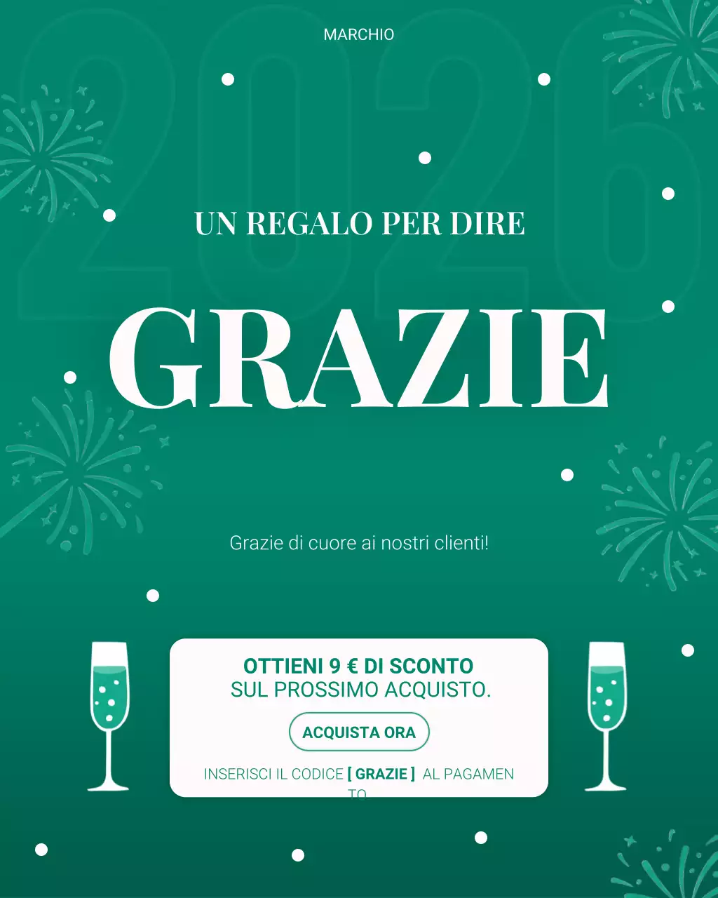 promozione moderna e verde per i clienti