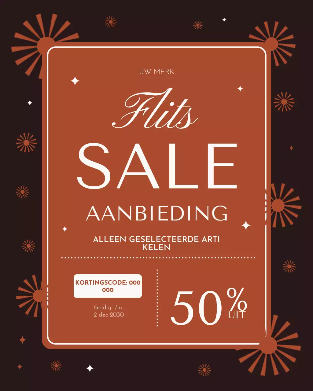 Orange Bold Sale Promotie Advertentie Instagram-bericht