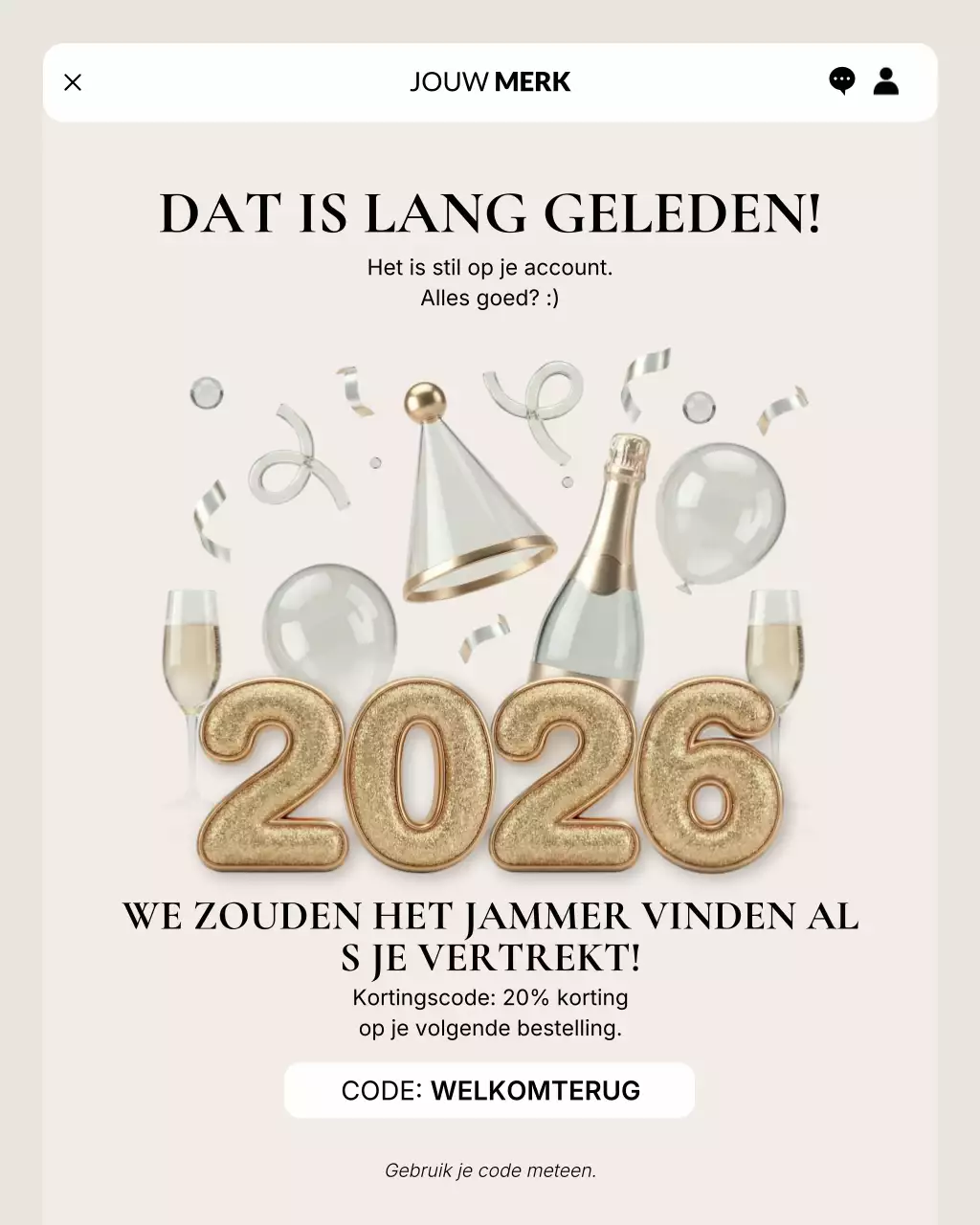 Goud Modern Elegant Kortingsactie