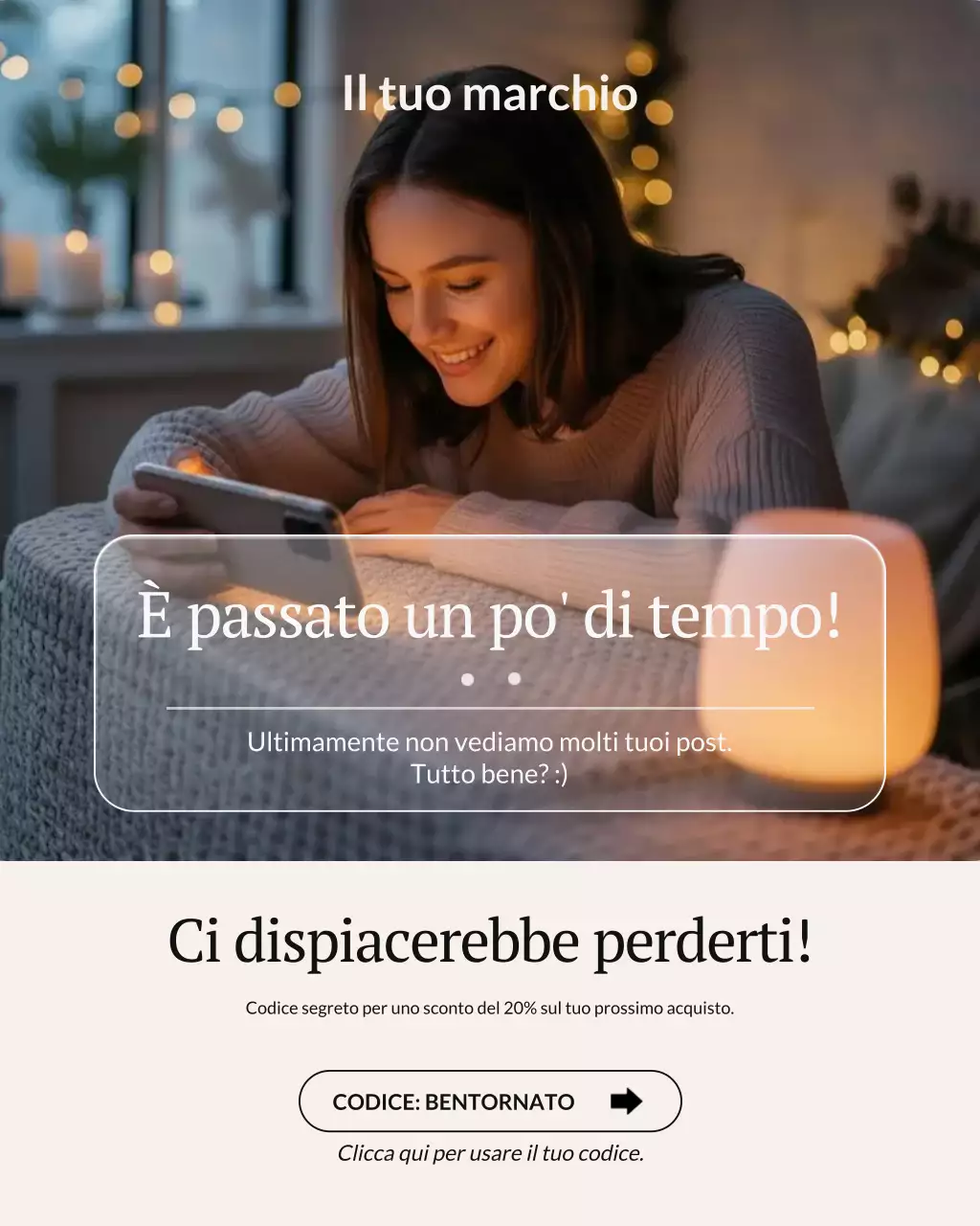 Promozione cliente moderna beige