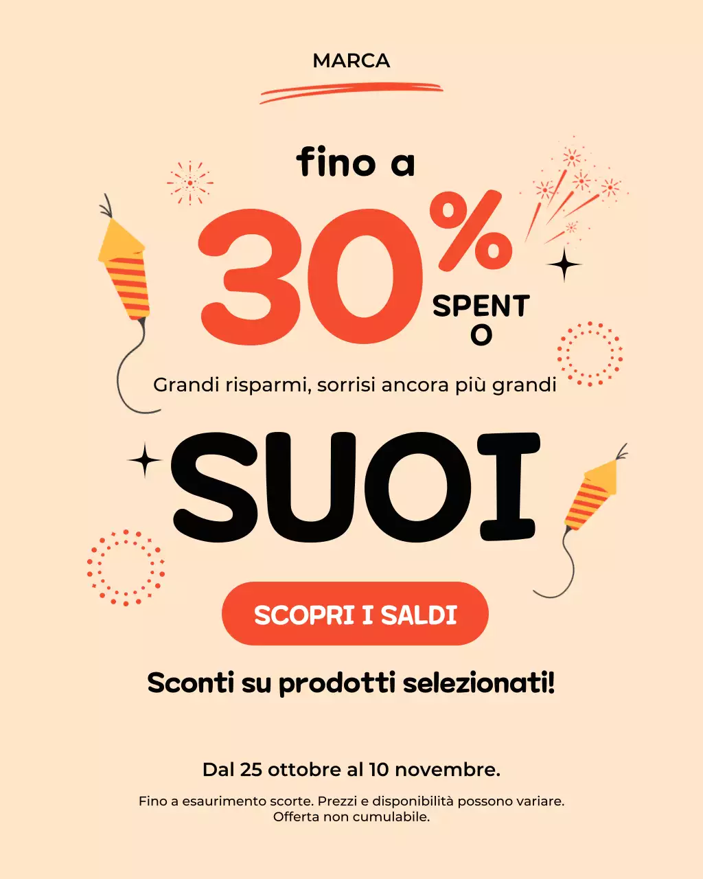 Ritratto Instagram promozionale di vendita alla moda beige