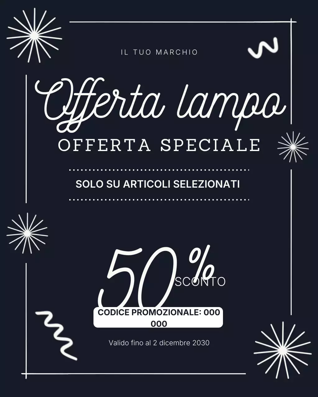 Post di Instagram sulla promozione Black Modern Sale