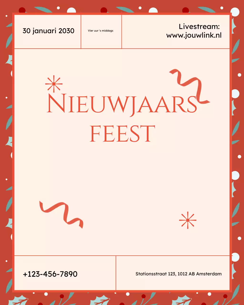 Coral Modern Business Event Instagram Vertical