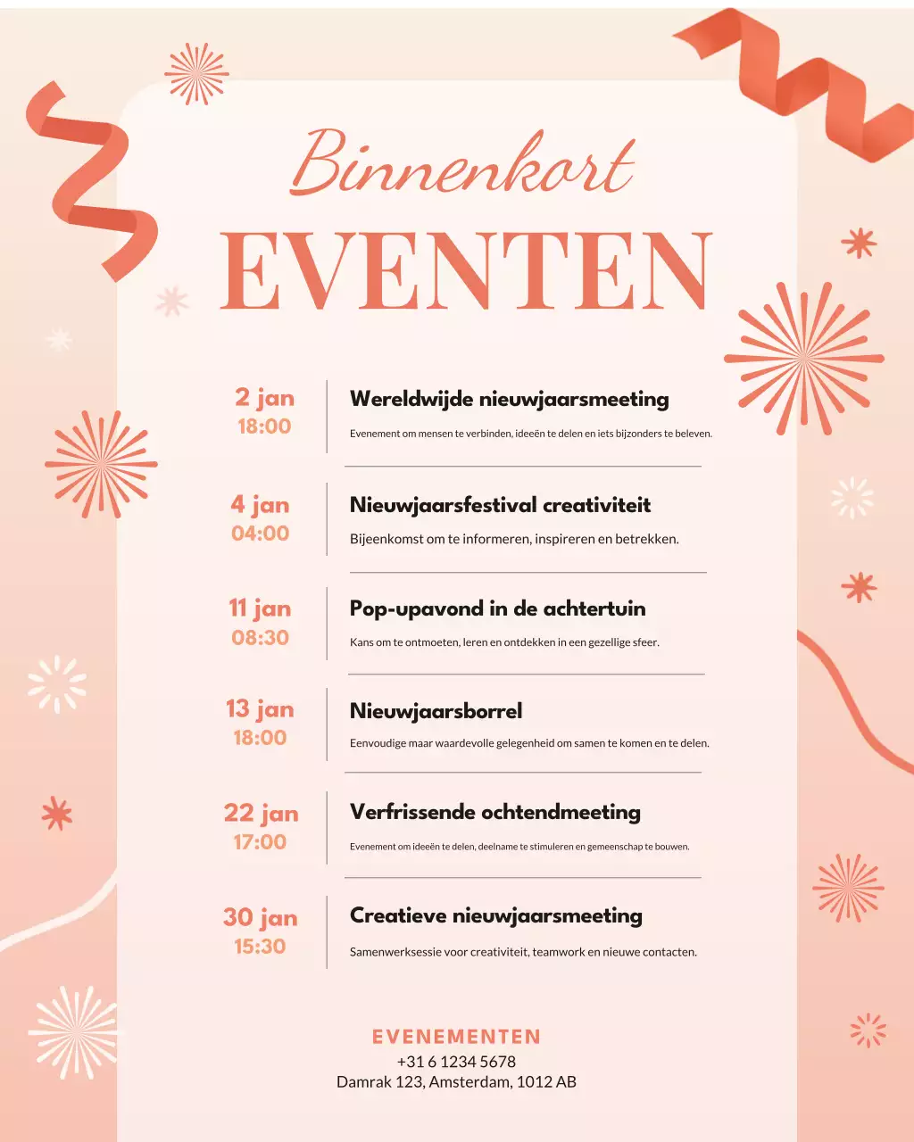 Aankondiging van een evenement van Coral Modern via een Instagram-bericht.
