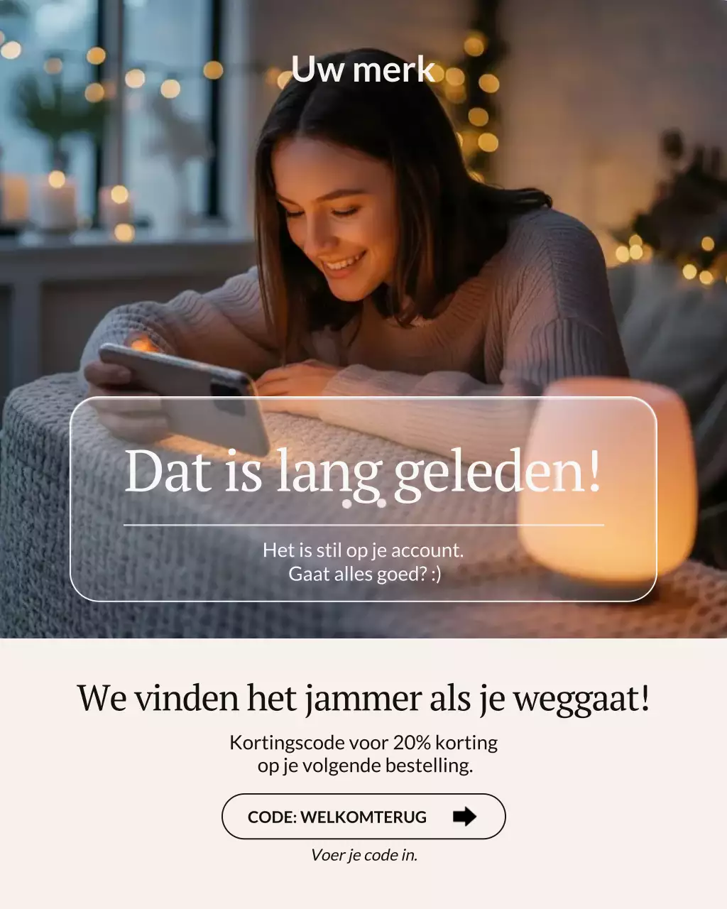 Beige Moderne Klantenpromotie