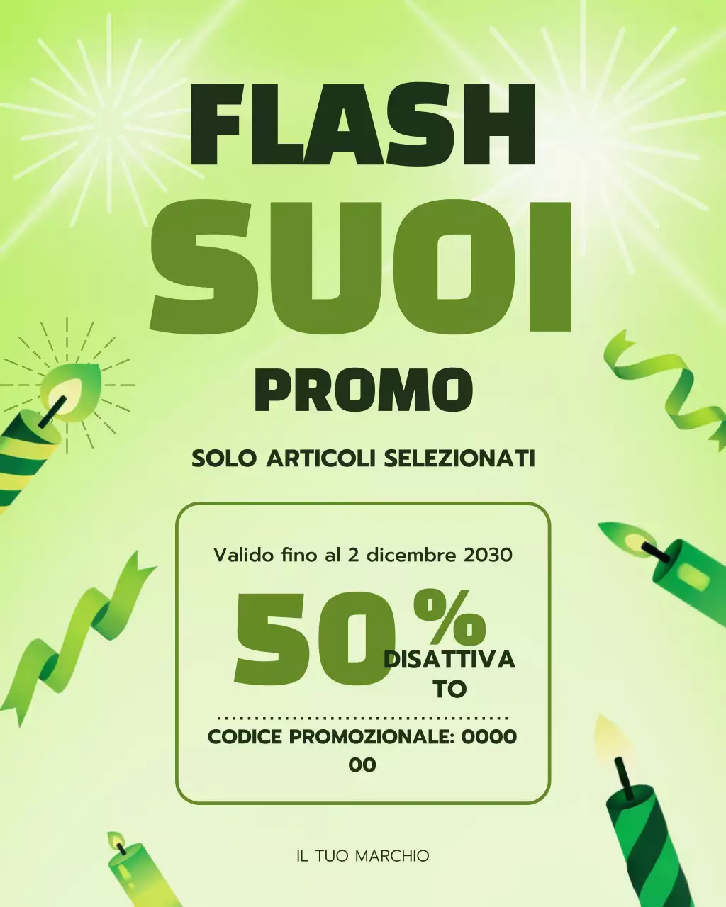 Post di Instagram sulla promozione Green Modern Sale