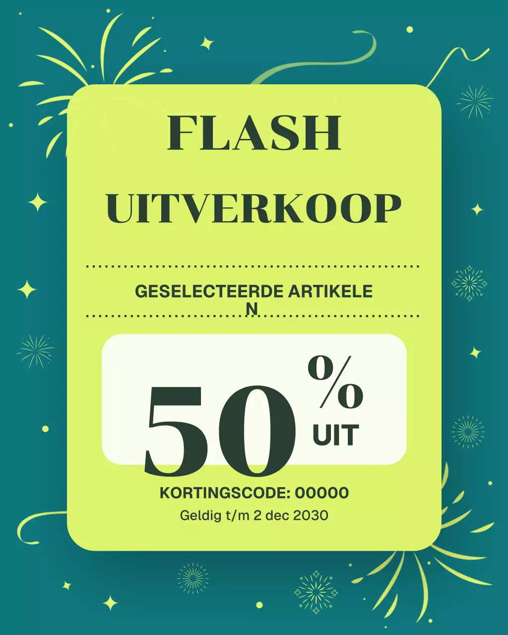 Teal Modern Sale Promotie Instagram-bericht