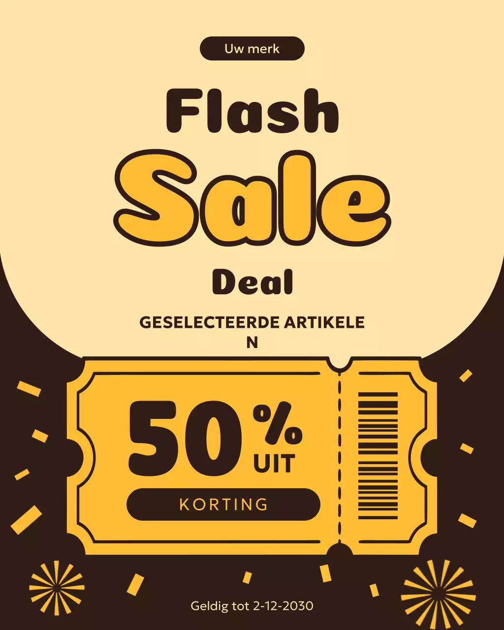 Orange Retro Sale Promotie Instagram-bericht