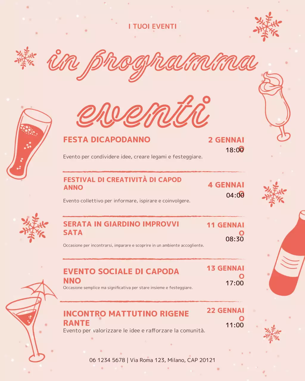 Post di Instagram per l'annuncio dell'evento Coral Modern