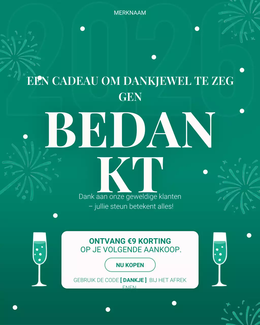 groene moderne klantpromotie