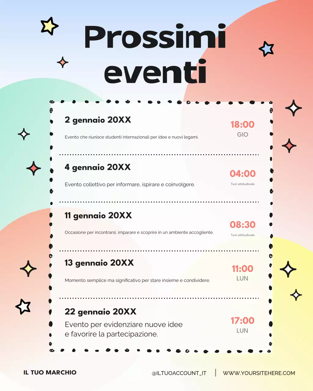 Post Instagram per l'annuncio dell'evento Pastel Modern