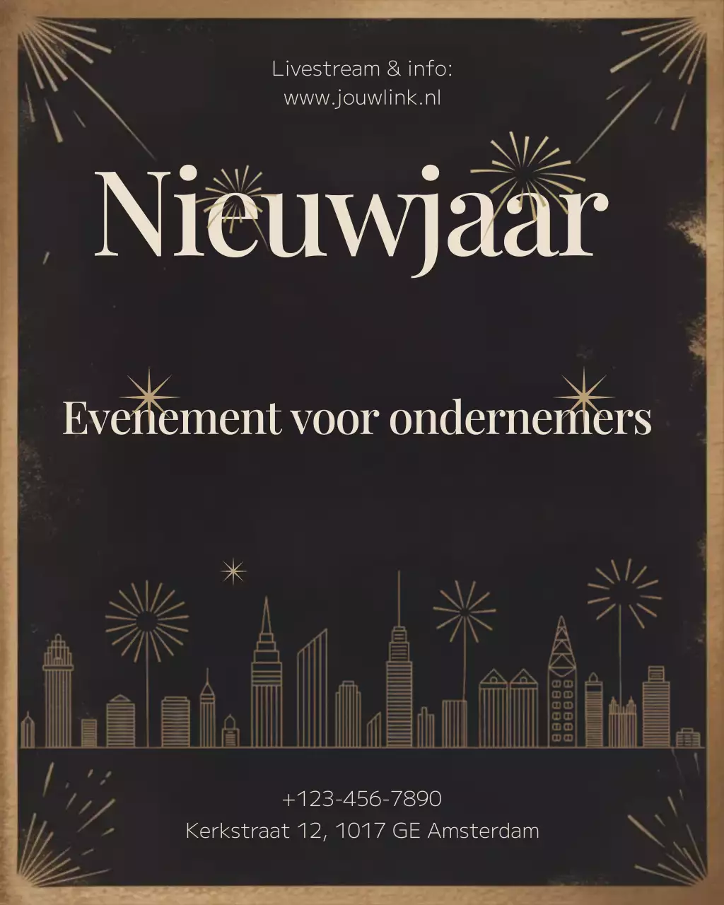 Zwart elegant zakelijk evenement Instagram verticaal