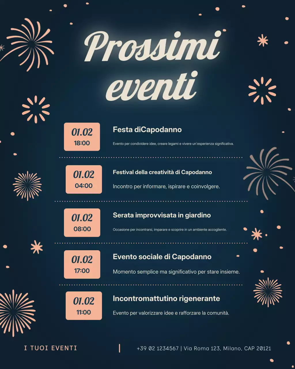 Post Instagram per l'annuncio dell'evento Navy Elegant