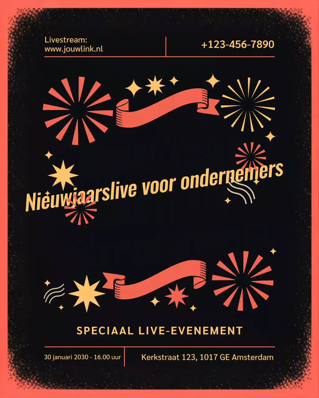 Red Retro Business Live Event Instagram Vertical