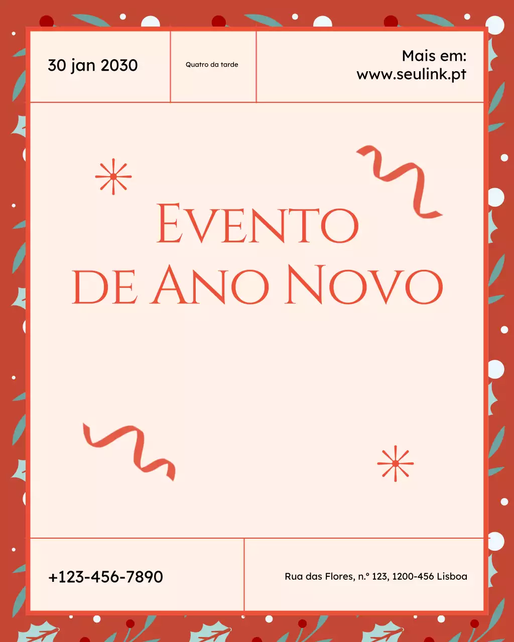 Coral Modern Business Event Instagram Vertical