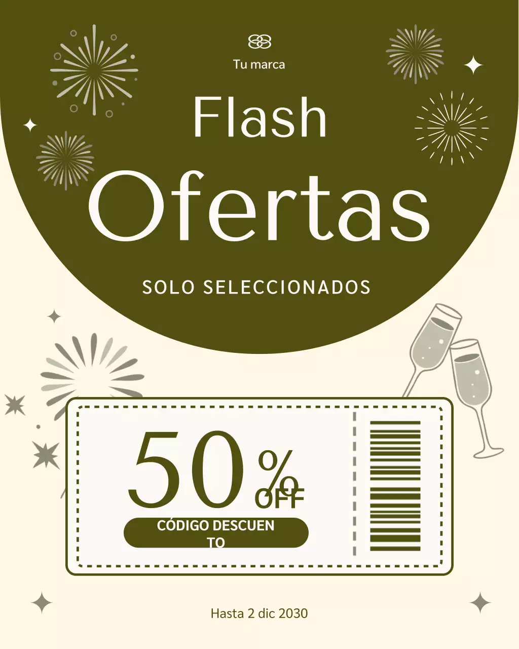 Publicación de Instagram de la promoción de rebajas de Olive Modern