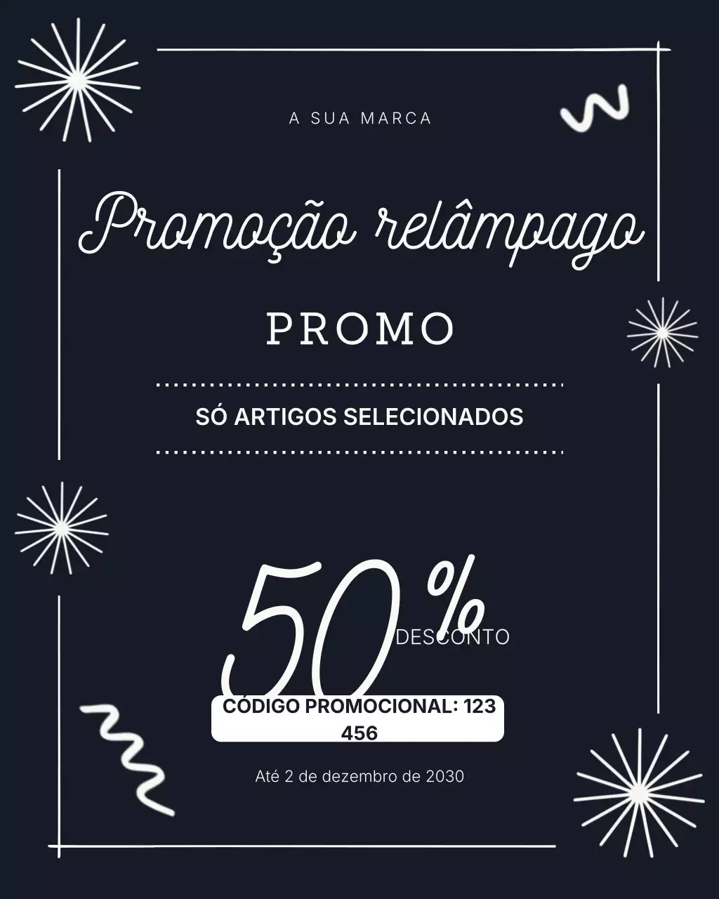 Postagem promocional de venda da Black Modern no Instagram