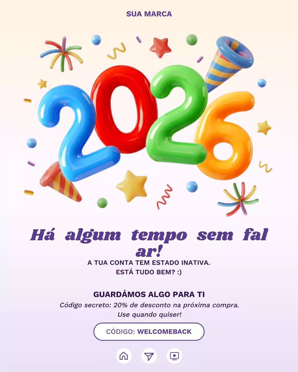 Promoção de retorno festivo do arco-íris