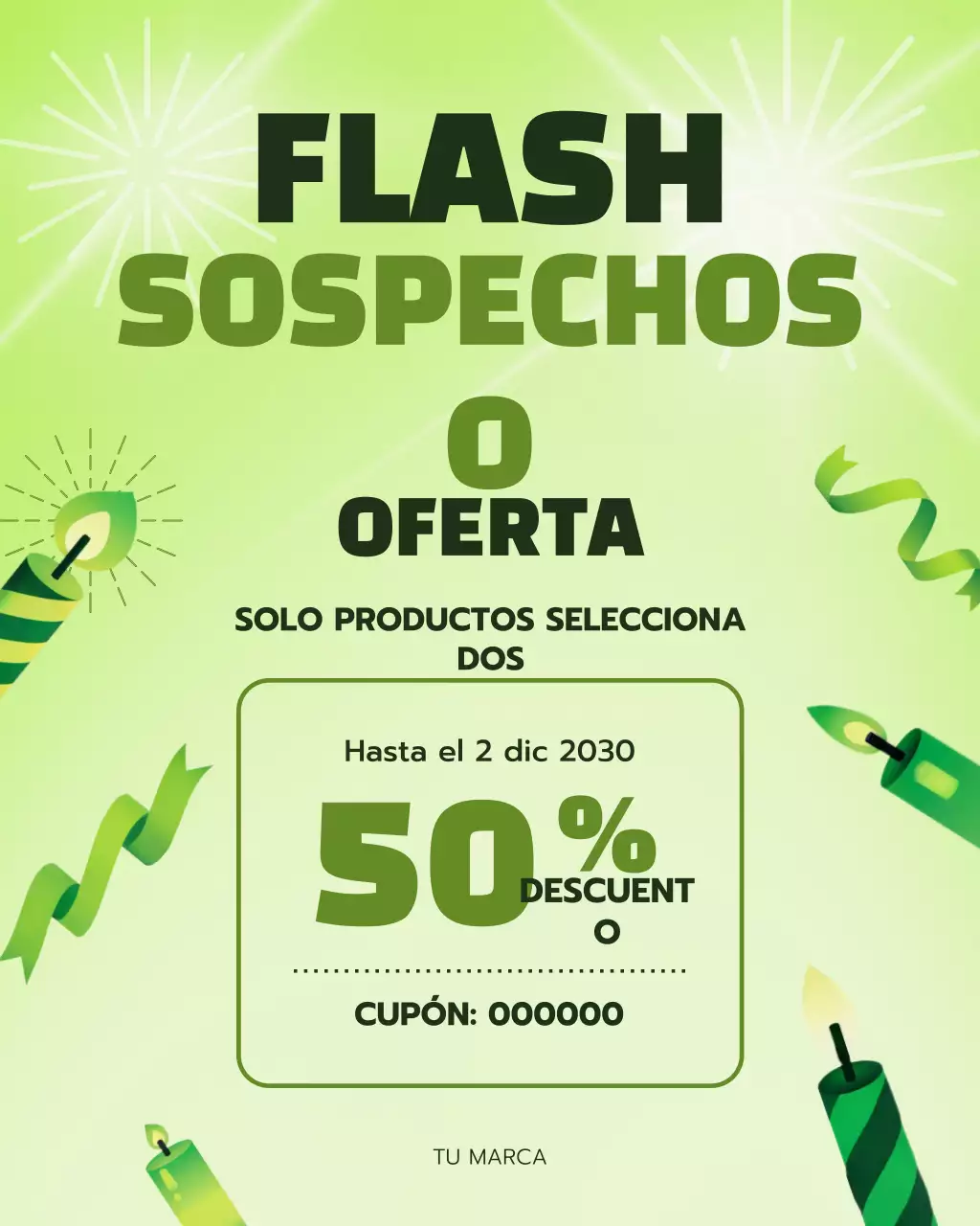 Publicación de Instagram de la promoción de rebajas modernas y ecológicas