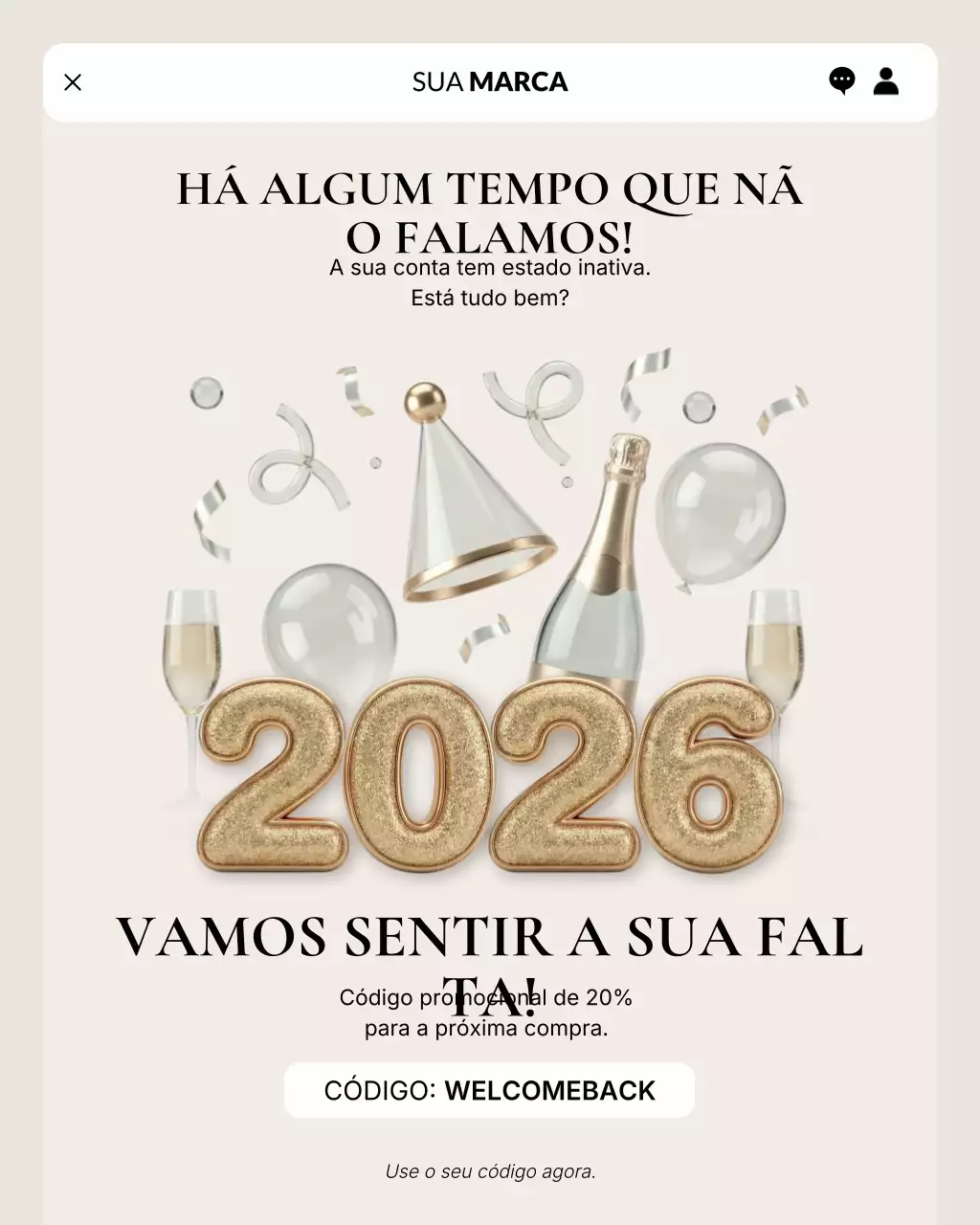 Promoção de desconto moderna e elegante em dourado