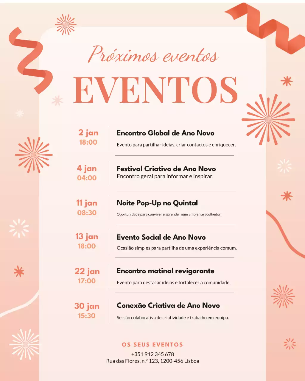Postagem no Instagram com o anúncio do evento Coral Modern
