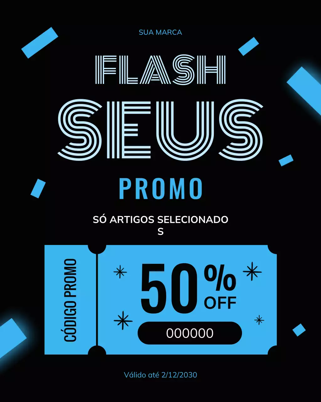 Postagem no Instagram sobre promoção de venda da Blue Modern