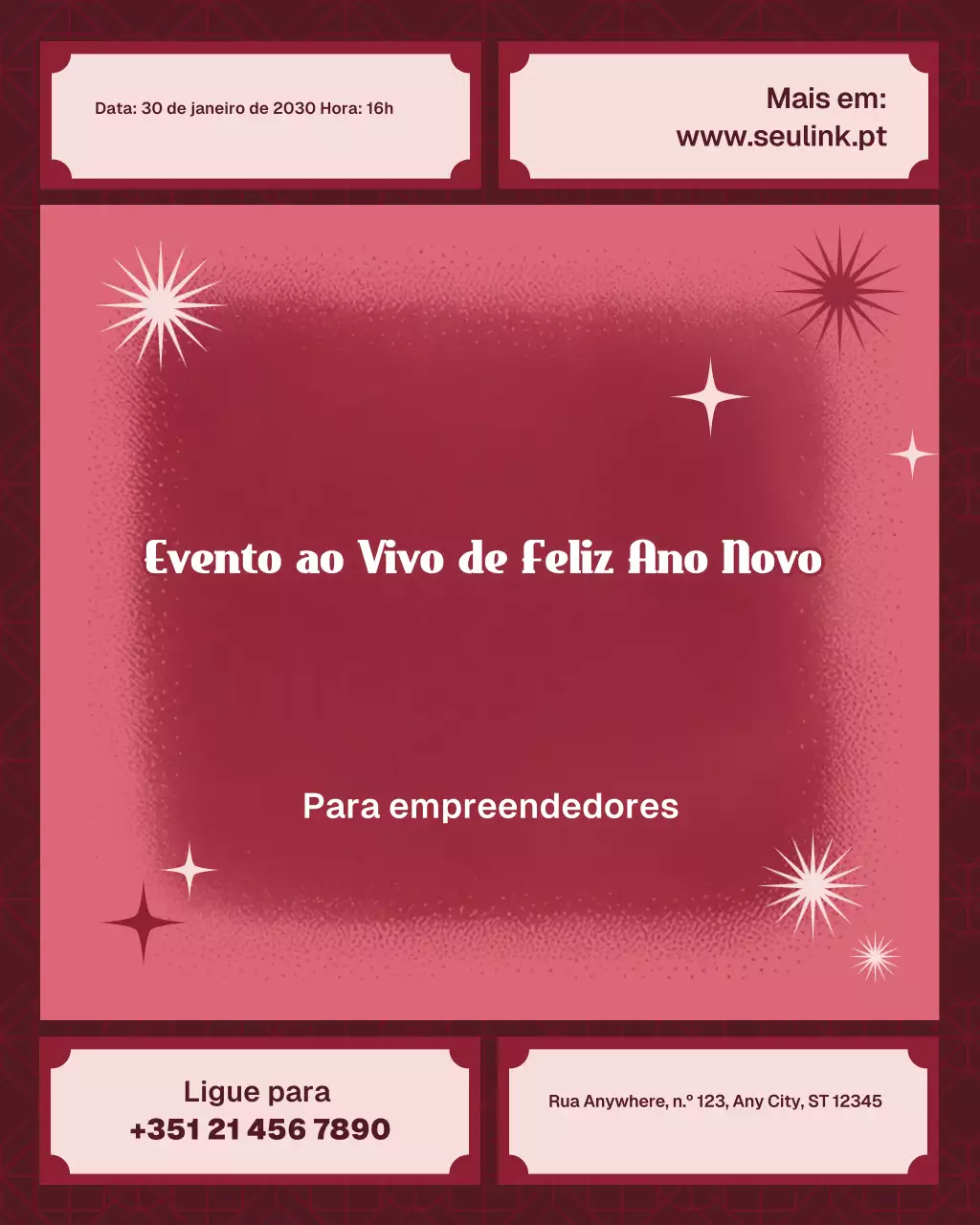 Red Retro Entrepreneur Live Event Instagram Vertical