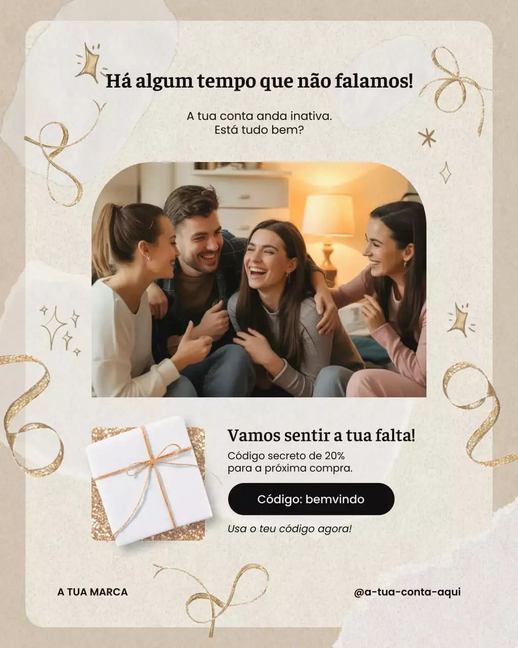 Promoção de férias elegante em bege
