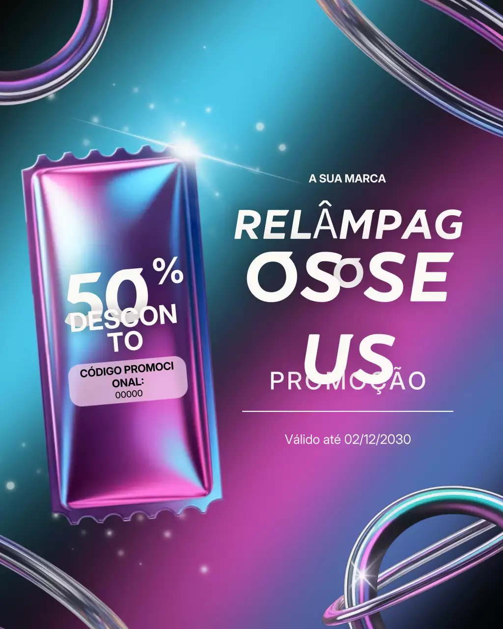 Postagem colorida e moderna de promoção de vendas no Instagram