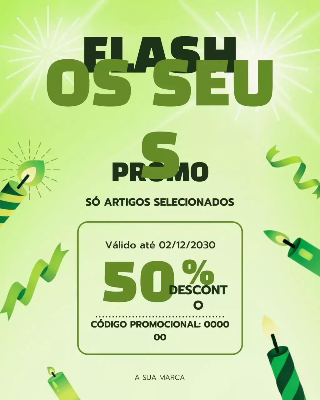 Postagem promocional de venda da Green Modern no Instagram