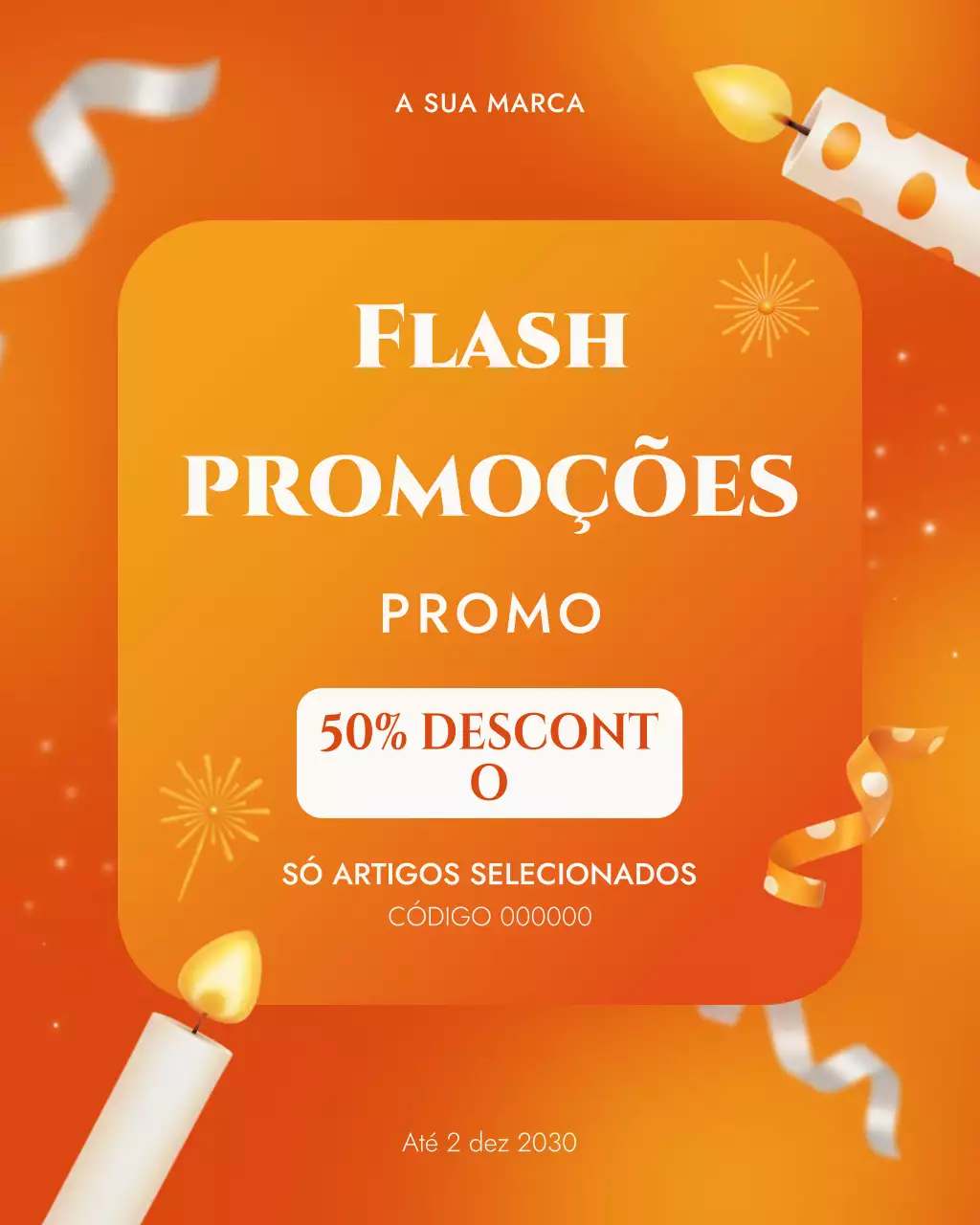 Postagem promocional de venda da Orange Bold no Instagram