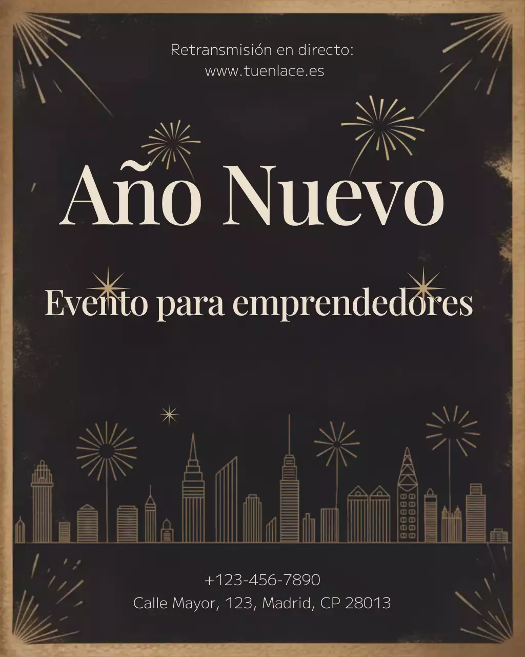 Vertical de Instagram para eventos empresariales elegantes en negro