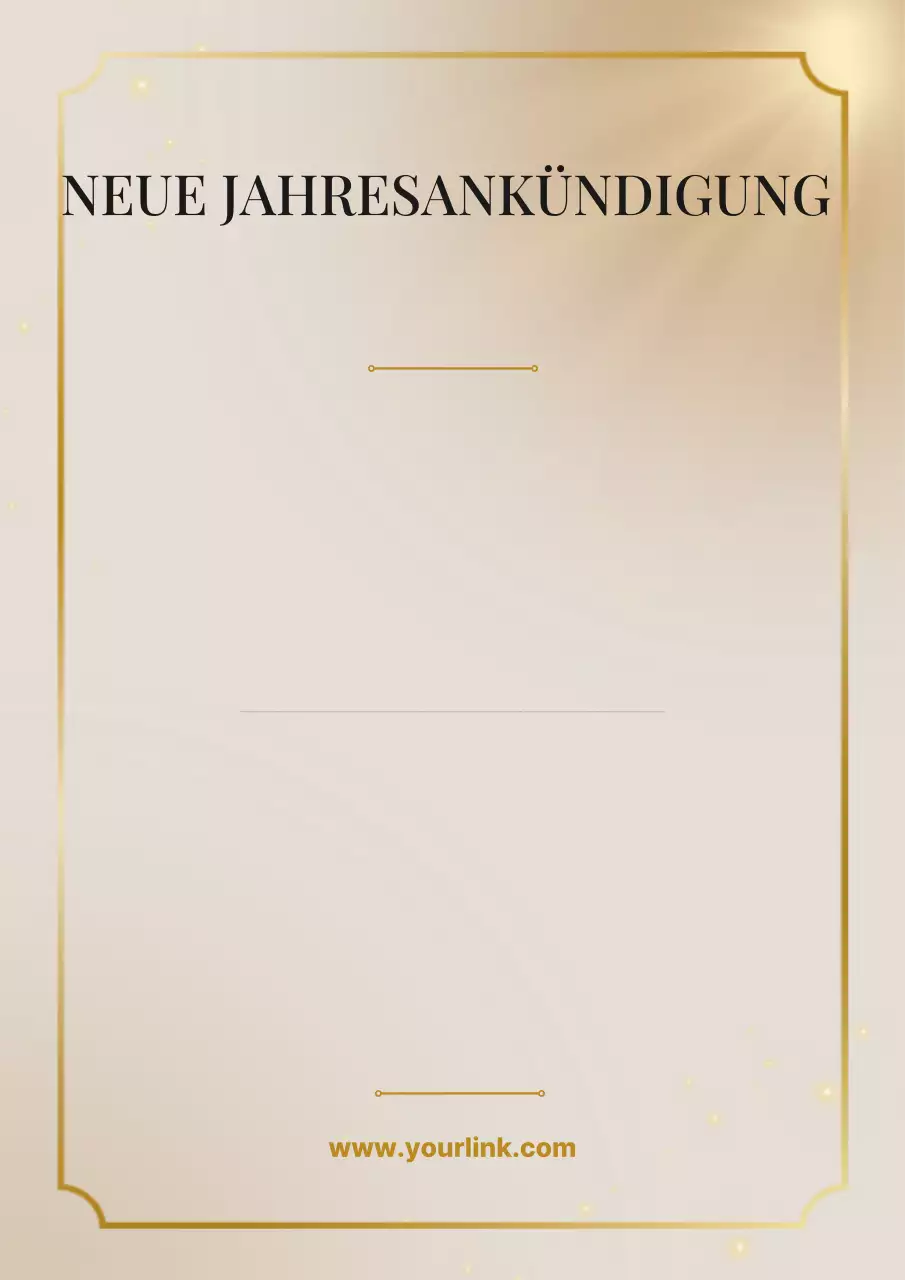 Elegantes goldenes Plakat zur Bekanntmachung der Unternehmenspolitik