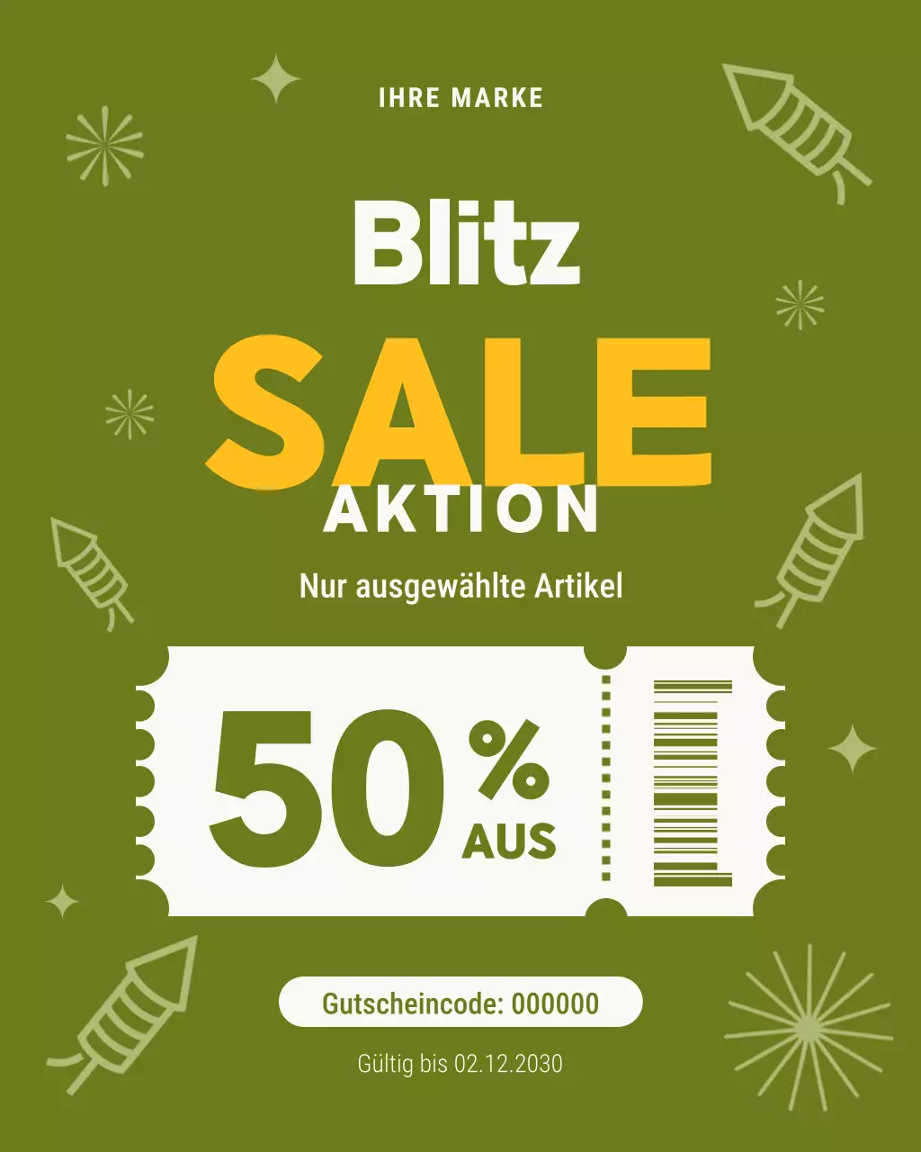 Instagram-Post zur Verkaufsaktion von Green Modern