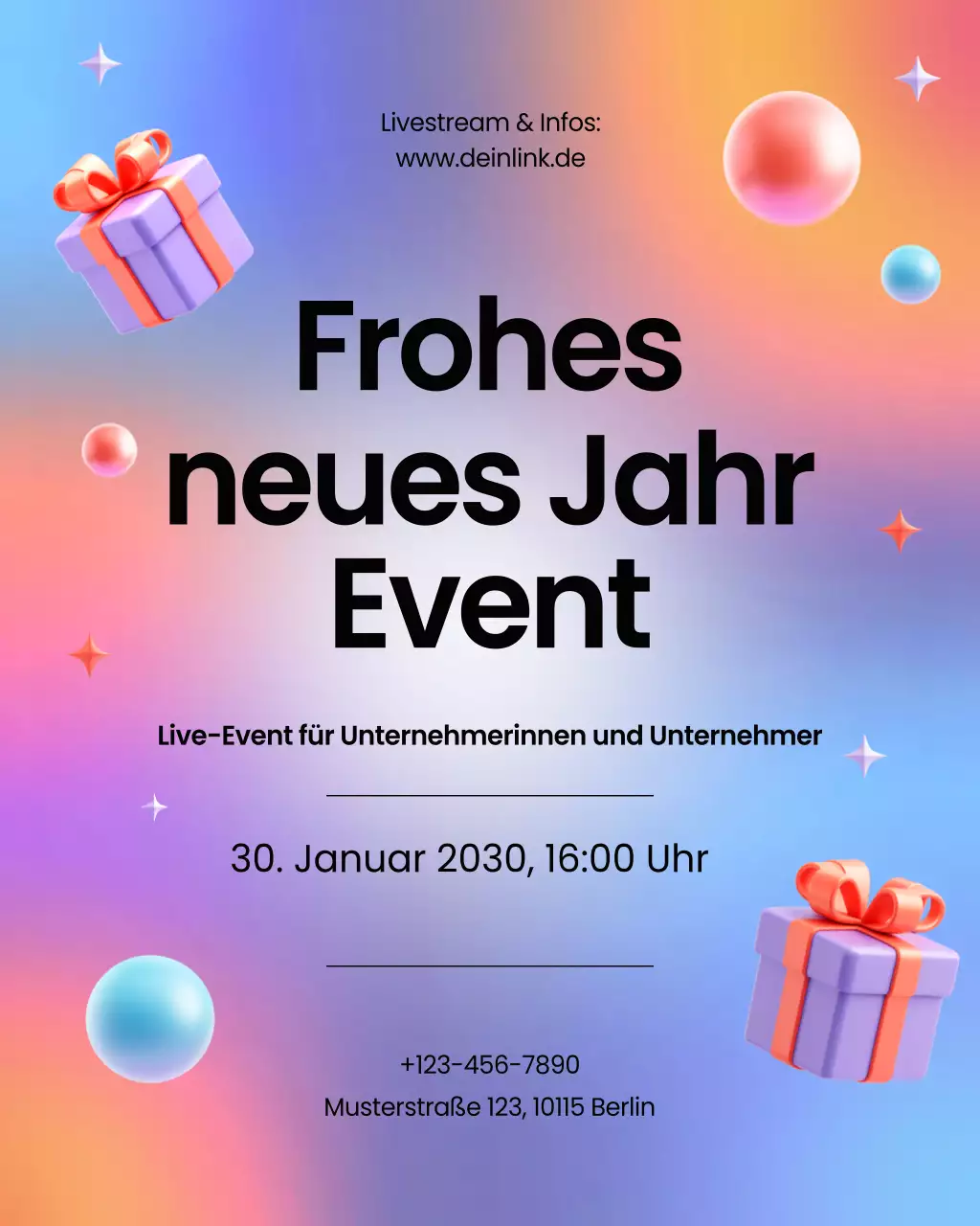 Farbenfrohes, modernes Business-Event – ​​Instagram-Vertikal
