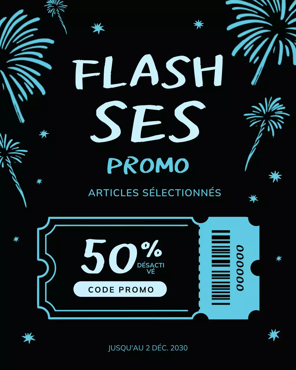 Publicité pour les soldes Blue Modern sur Instagram