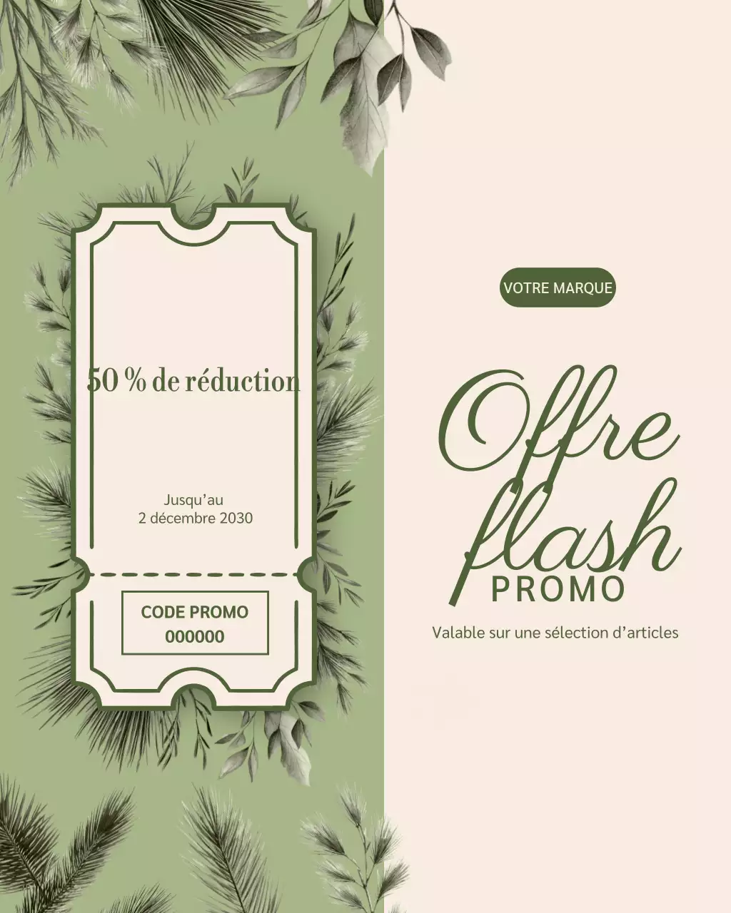 Publication Instagram de la promotion Sage Elegant Sale