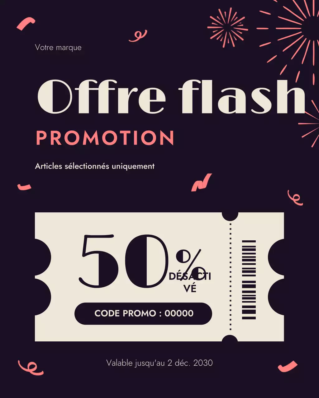 Publicité Black Bold Sale sur Instagram