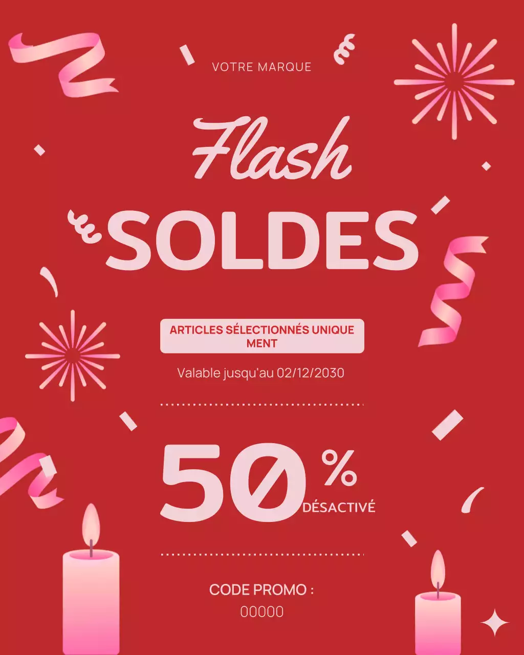 Publicité pour les soldes Red Bold - Publication Instagram