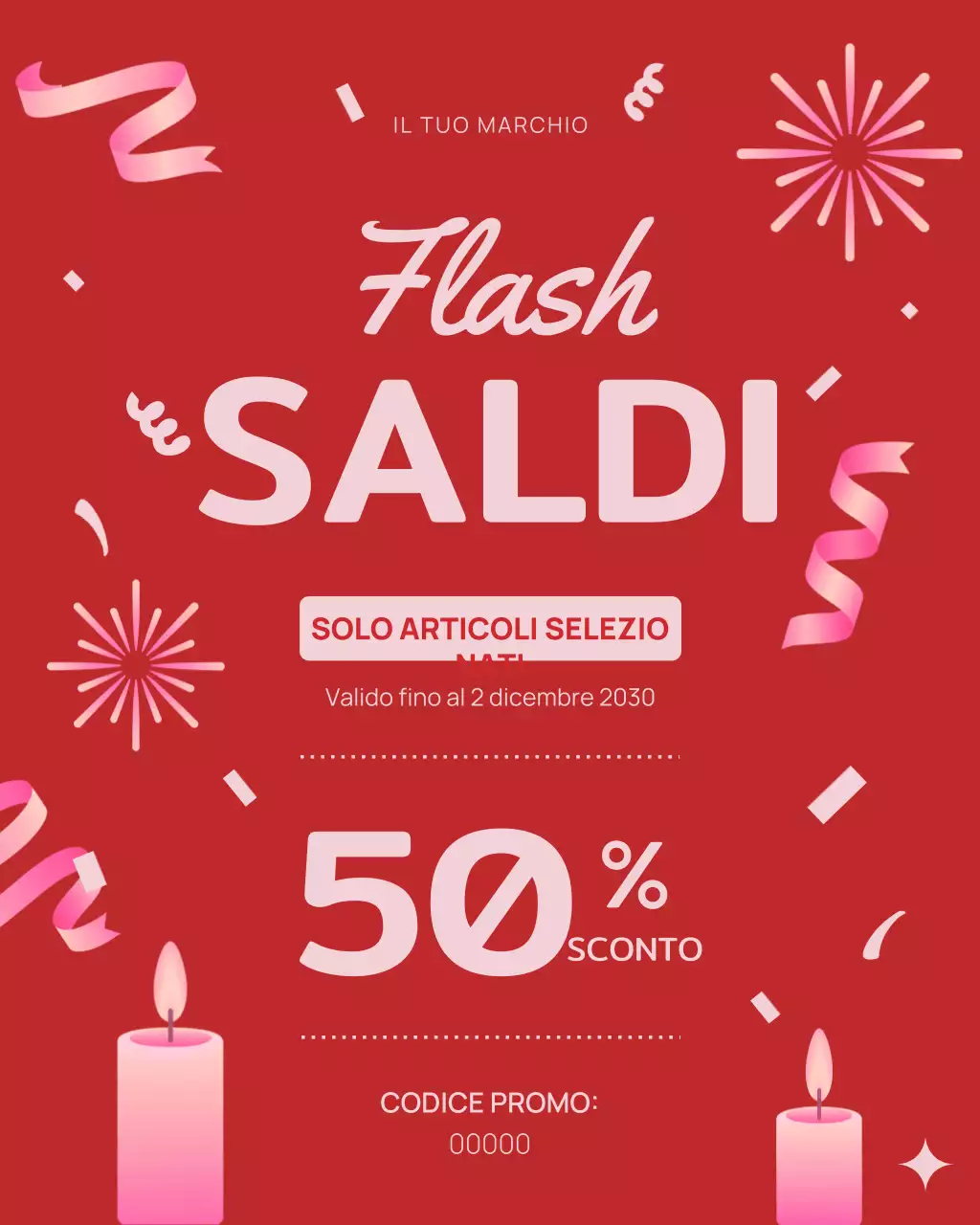 Post Instagram pubblicitario di Red Bold Sale
