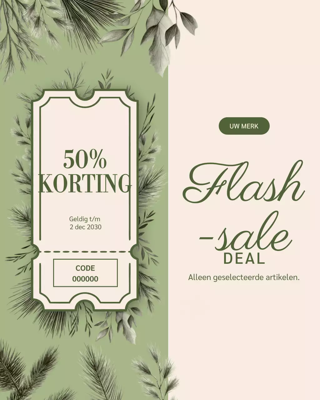 Sage Elegant Sale Promotie Instagram-bericht