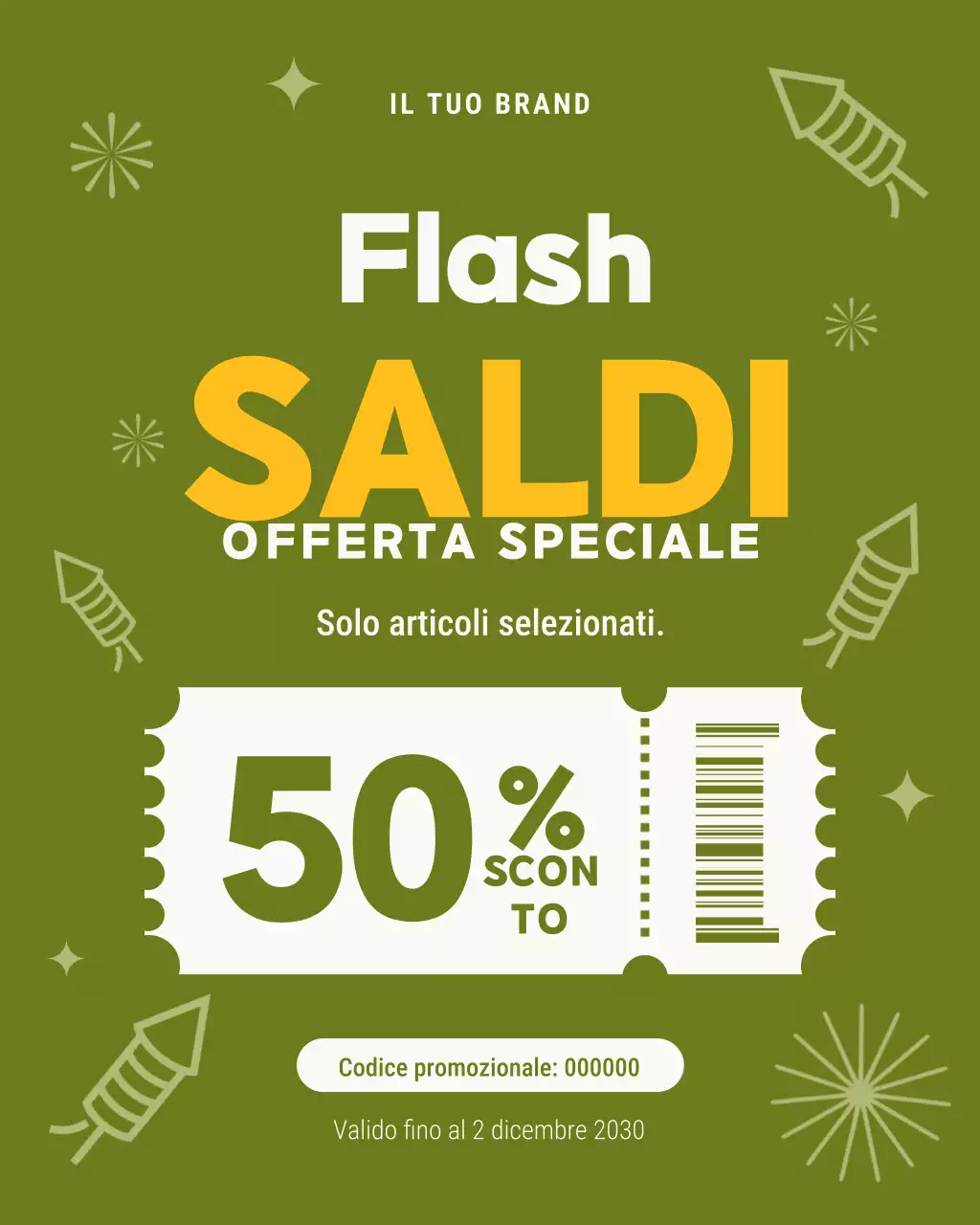 Post di Instagram sulla promozione Green Modern Sale