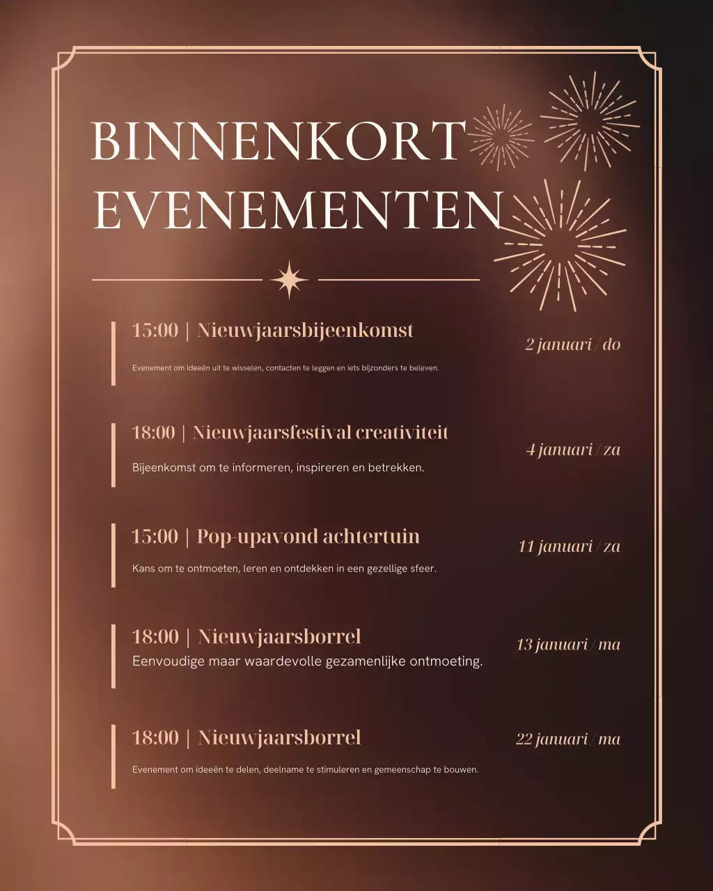 Wijn Elegant Evenementenkalender Instagram-bericht