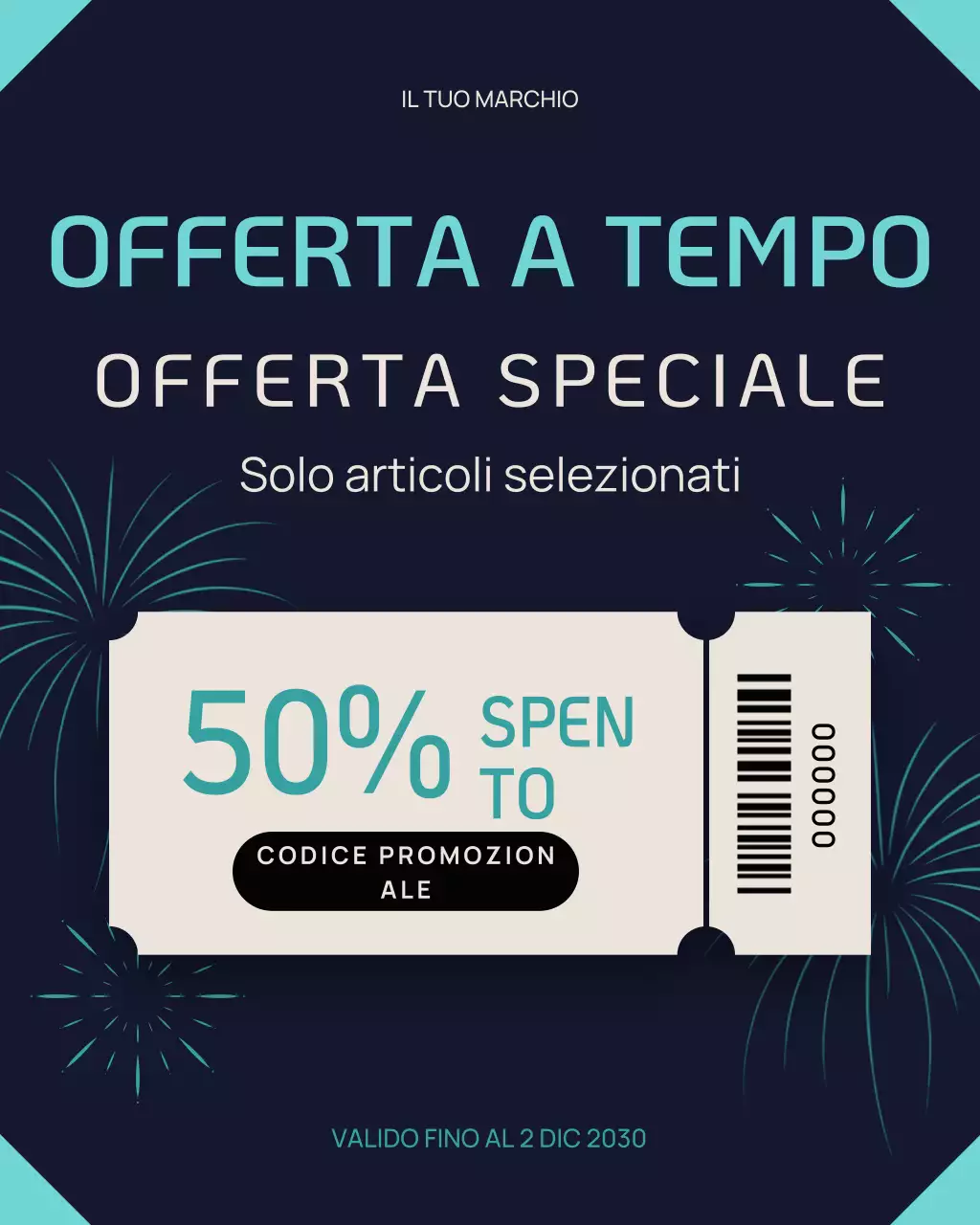 Post di Instagram sulla promozione Black Modern Sale