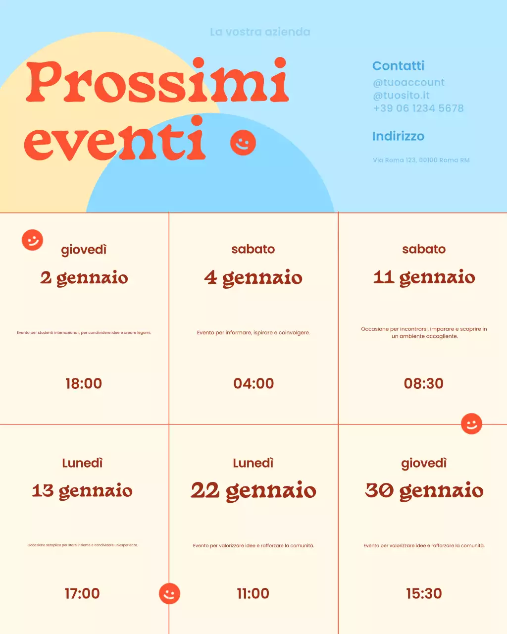 Post Instagram di annuncio di un evento moderno e colorato