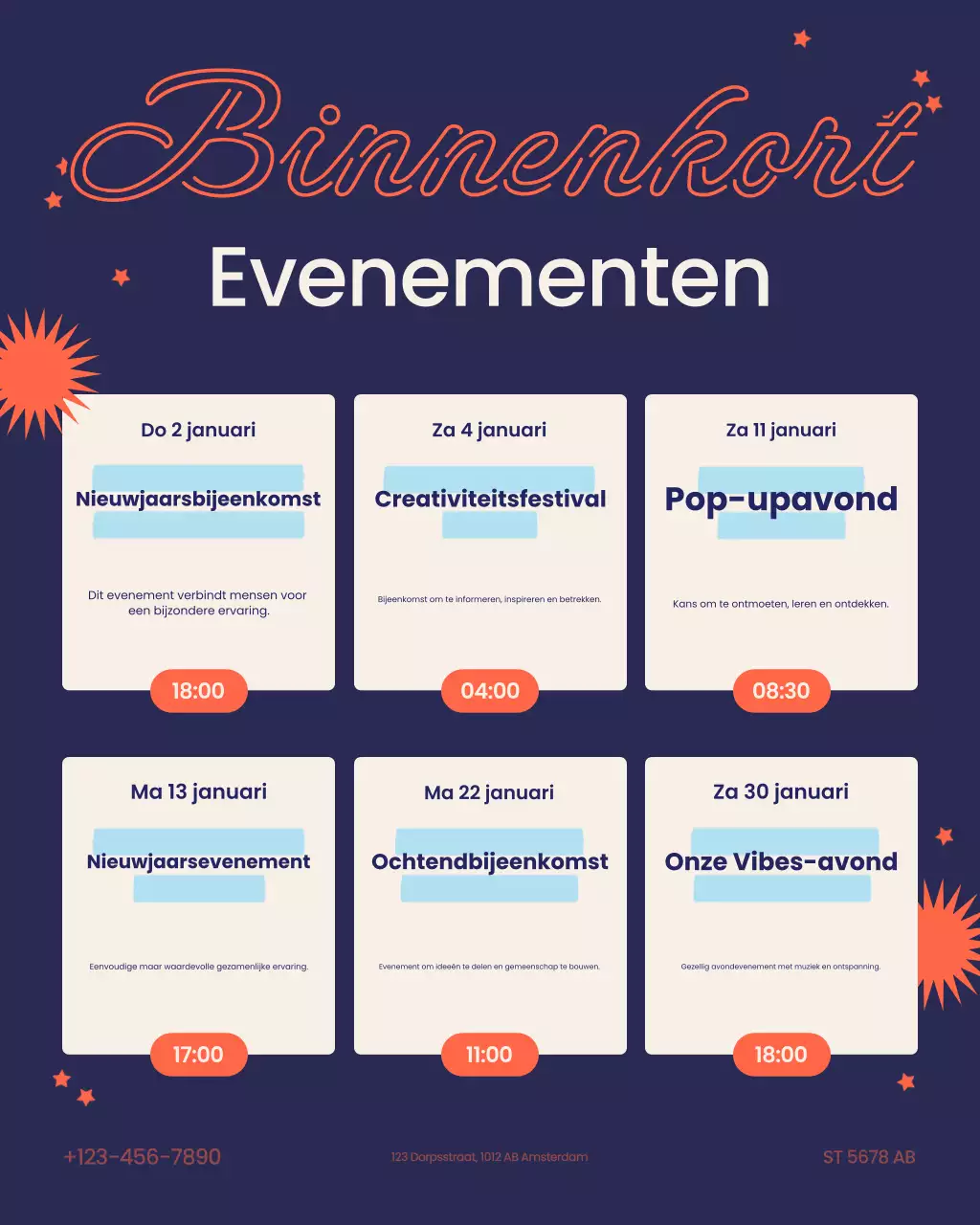 Aankondiging van een evenement van Blue Modern via Instagram
